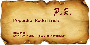 Popesku Rodelinda névjegykártya